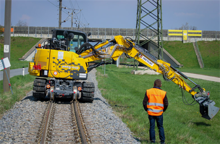 Tracked rail excavators